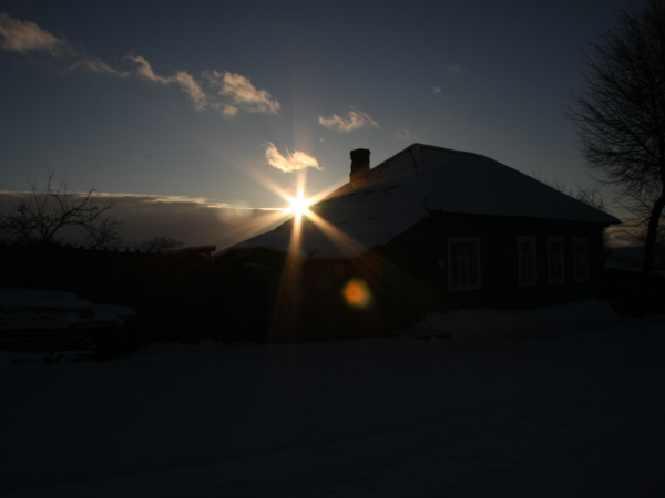 Осенний вечер в деревне