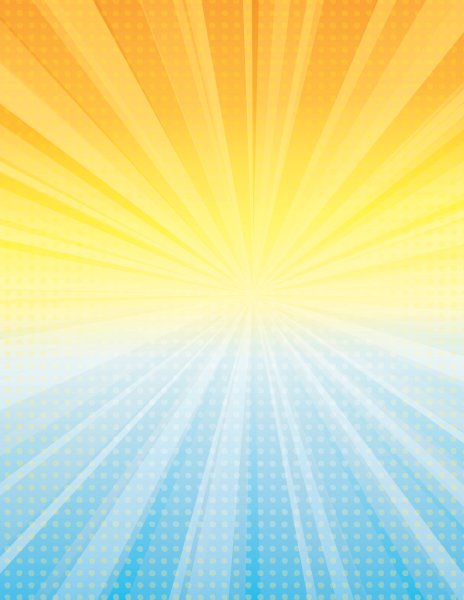 Солнце с огненными лучами