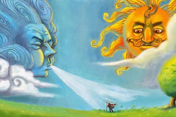 «Ветер и солнце» к. д. Ушинского