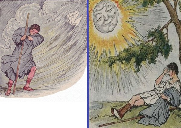 Сказка Ушинского ветер и солнце