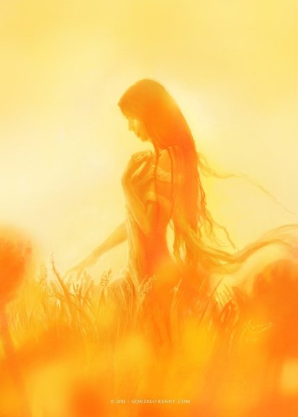 Девочка солнце арт