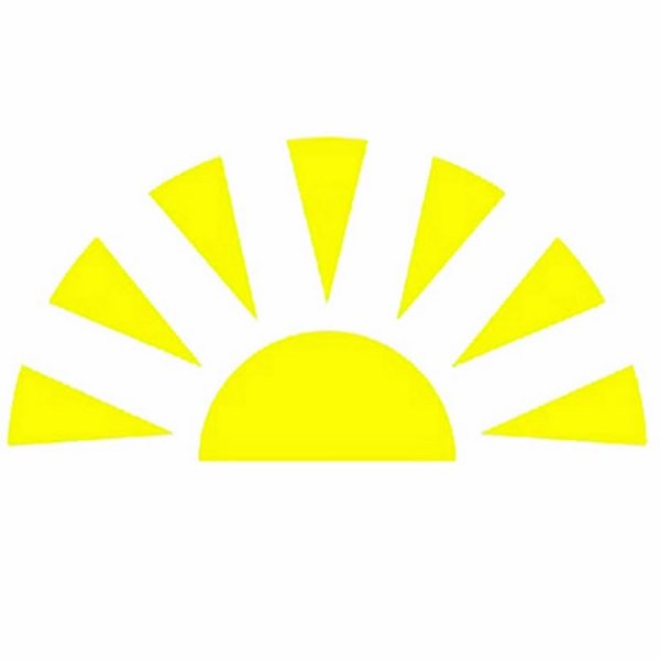 Восходящее солнце с лучами векторный