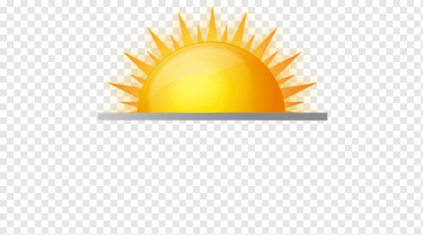 Восходящее солнце на прозрачном фоне
