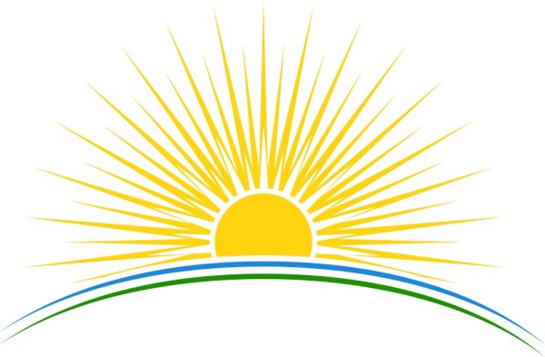 Восходящее солнце вектор