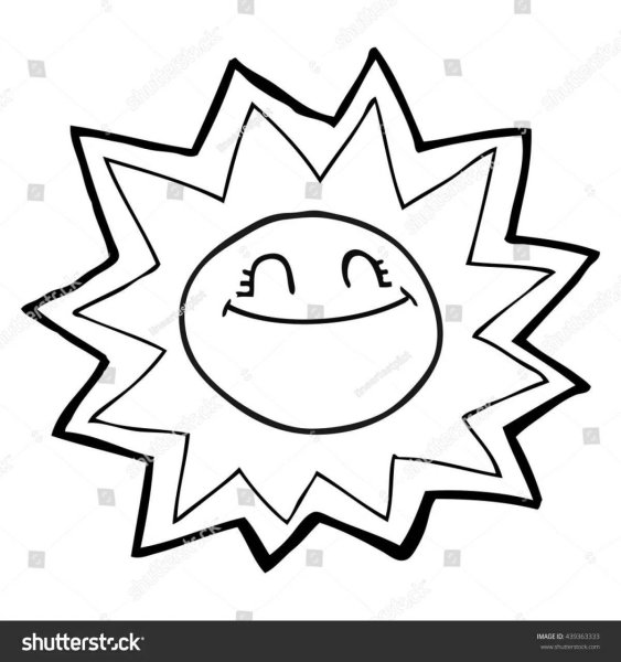 Солнце раскраска