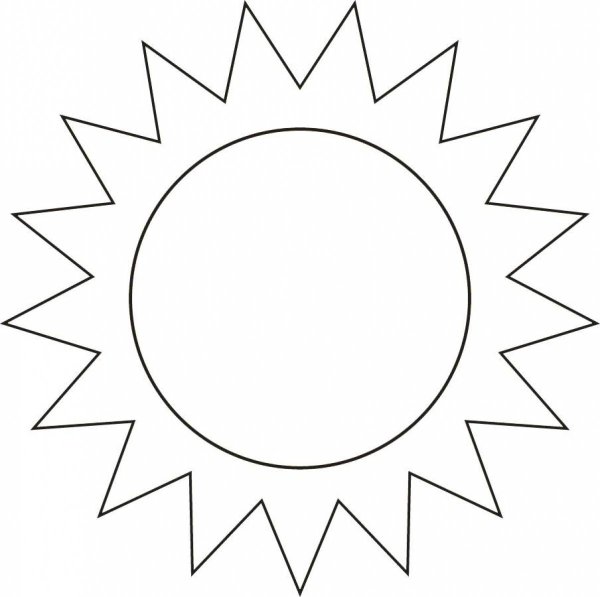 Солнце раскраска