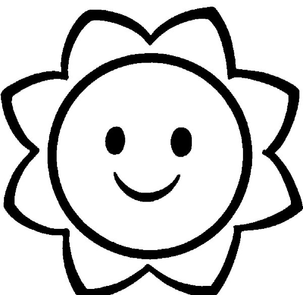 Солнце раскраска