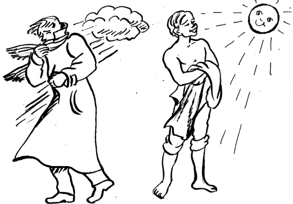 Притча солнце и ветер