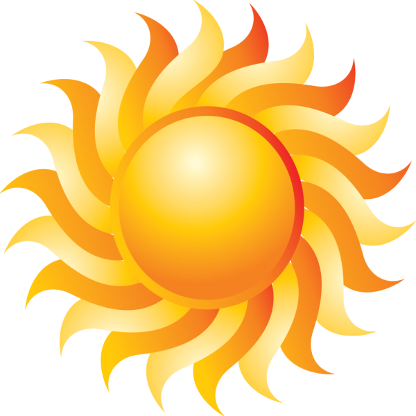 Солнце на прозрачном фоне