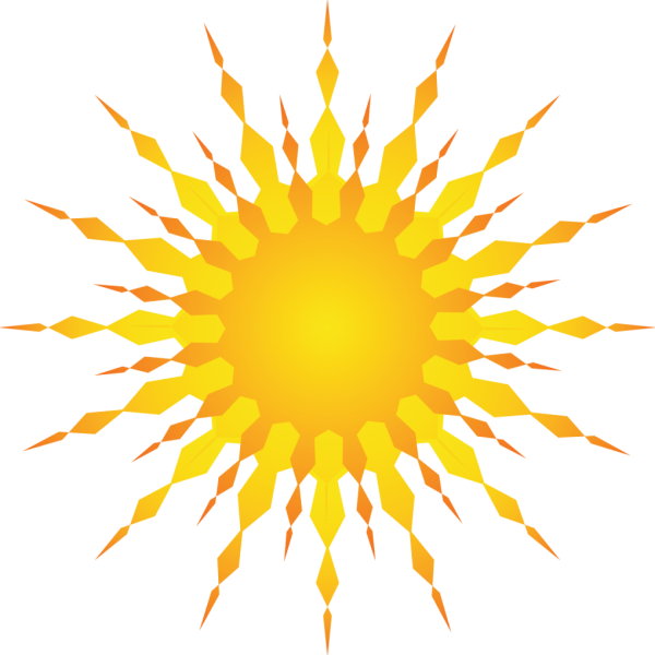 Солнце на прозрачном фоне