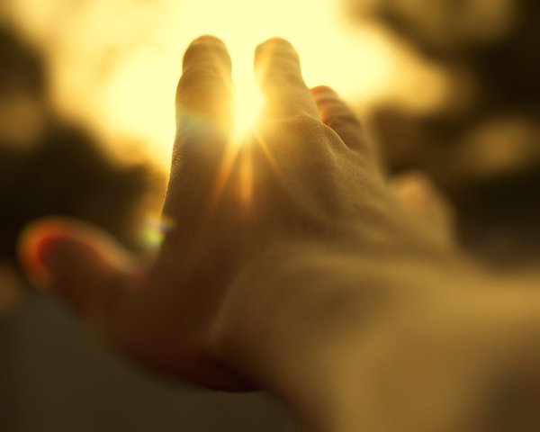 Девушка в лучах солнца