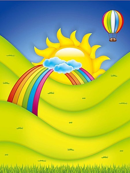 Солнышко с радугой