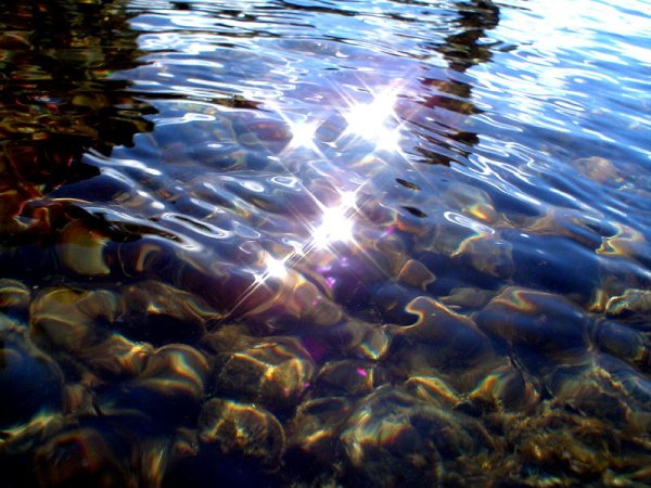 Блики под водой