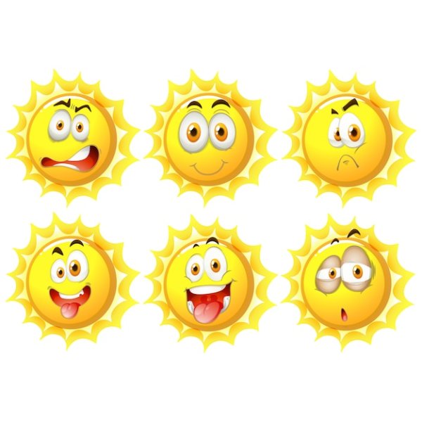 Эмоции в виде солнышка