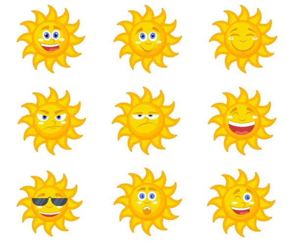 Эмоции в виде солнышка