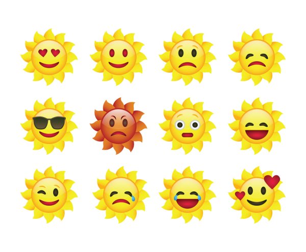 Эмоции в виде солнышка