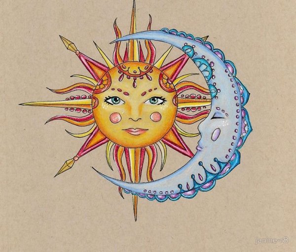 Мезенская роспись солнце