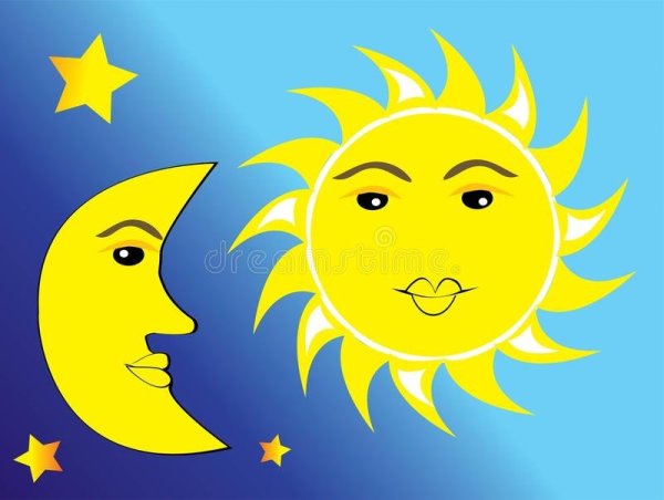 Символ солнца и Луны вместе