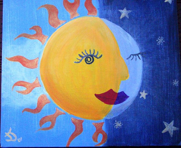 Поделка солнце и Луна