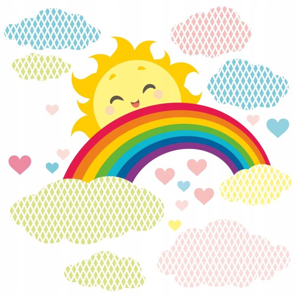 Дети на радуге вектор