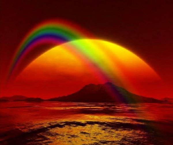 Радуга на белом фоне