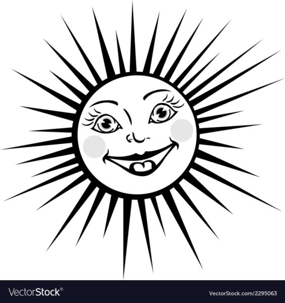 Солнце раскраска