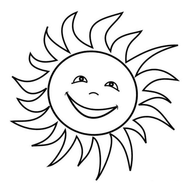 Солнце раскраска