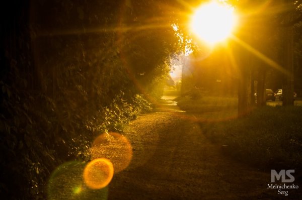 Отраженный в лучах солнца