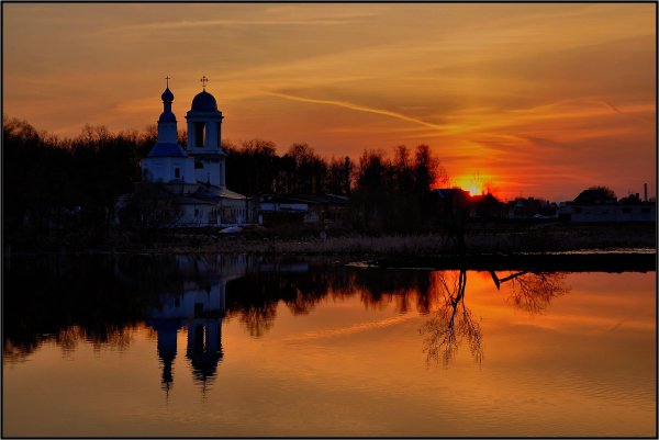 Вечер природа Церковь