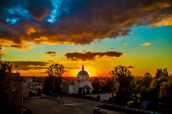 Храм на закате