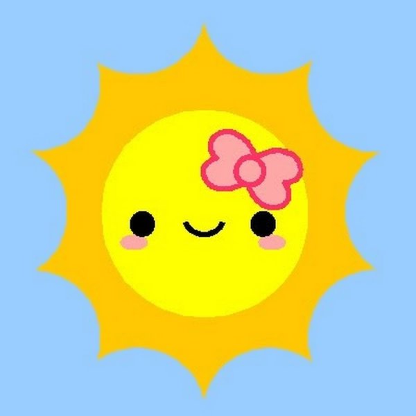 Милое нарисованное солнце