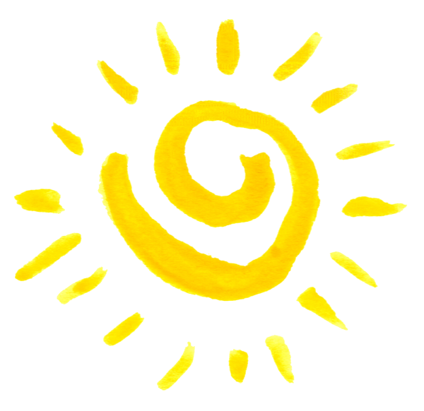 Солнце нарисованное на прозрачном фоне