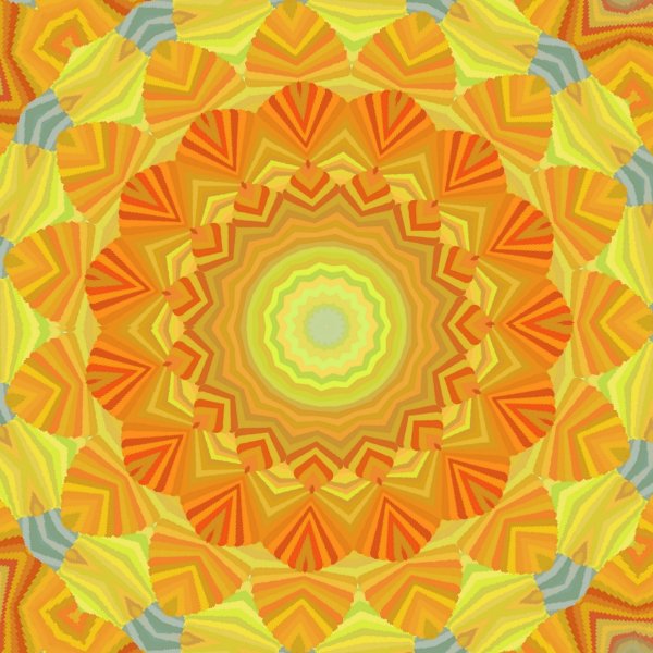 Мандала желтая