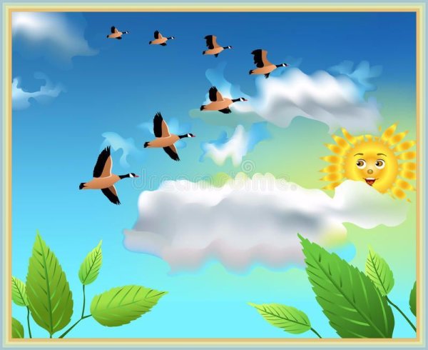 Птицы улетают для детей детского сада