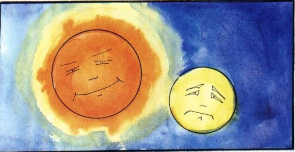 Луна и солнце поссорились