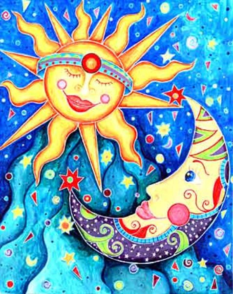 Сказочное изображение солнца