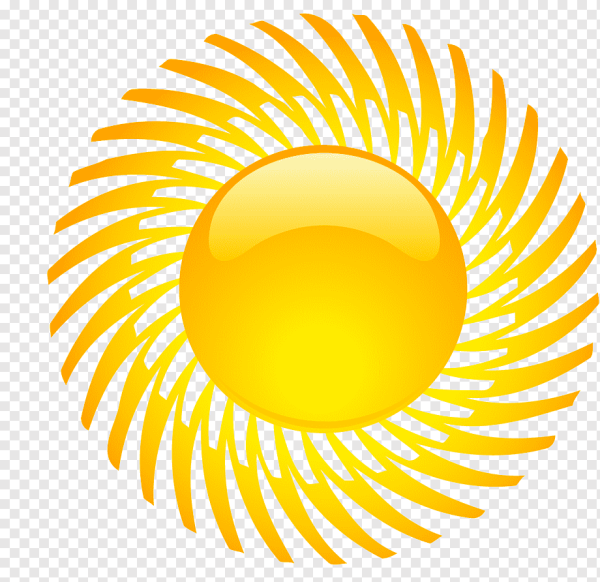 Солнце на прозрачном фоне