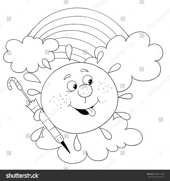 Лето раскраска для детей