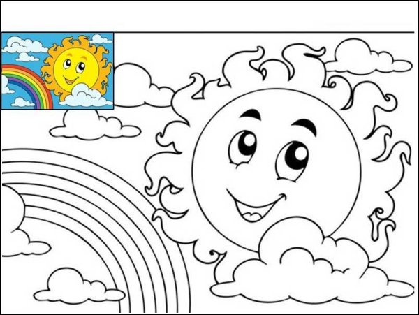 Раскраска лето в лагере