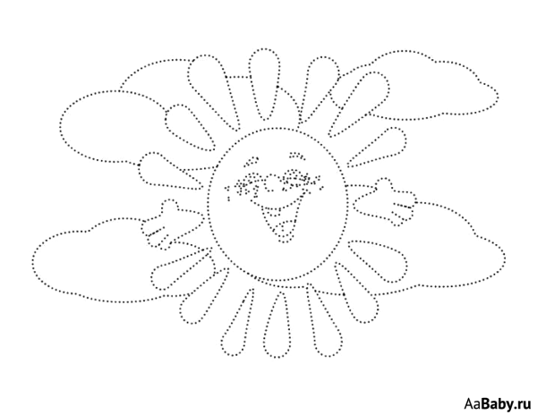 Солнышко раскраска для детей