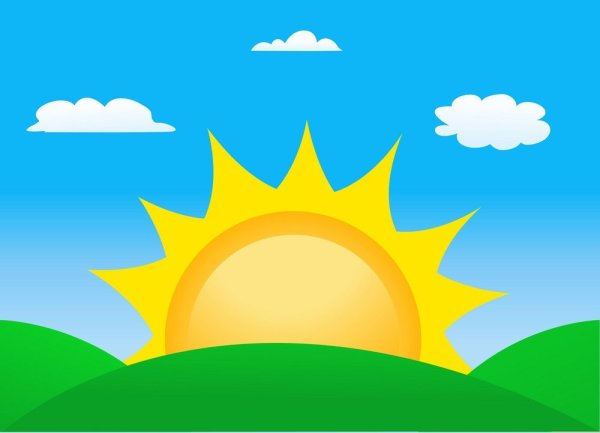 Восход солнца для детей