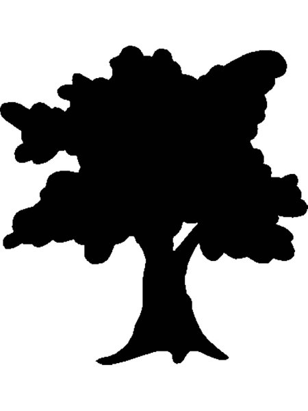 Силуэт дерева для детей