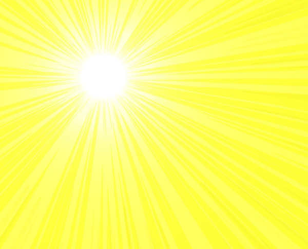 Лучи солнца на белом фоне