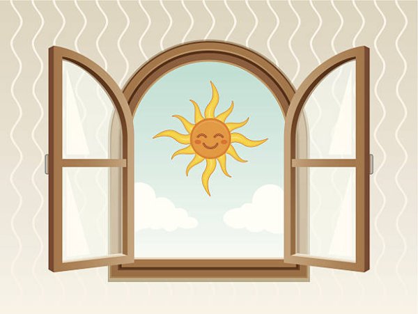 Солнце заглядывает в окно