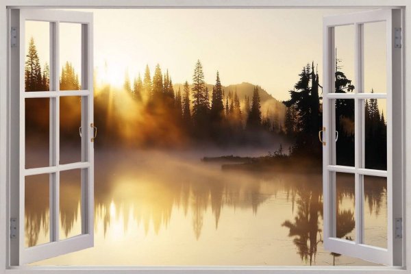 Пейзаж за окном