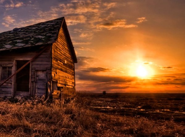 Домик и солнце