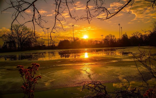 Закат Весна фото