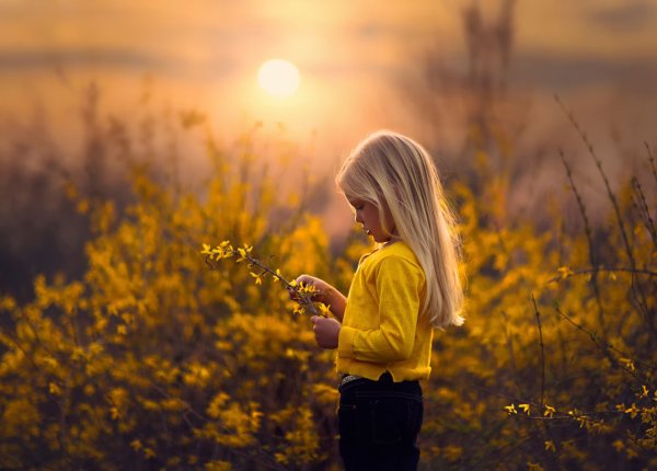 Девочки в солнечных лучах