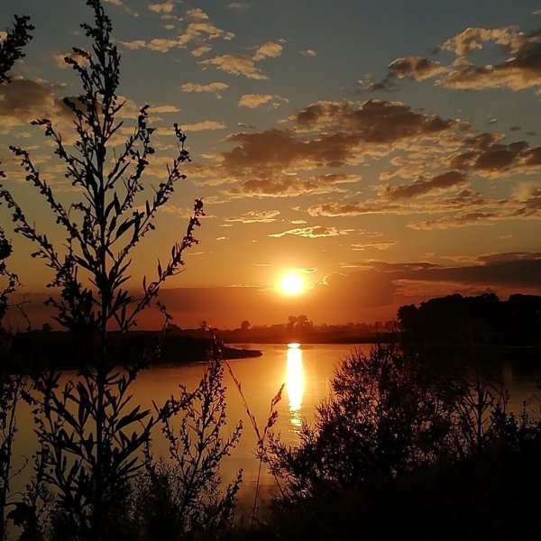 Закат в городе