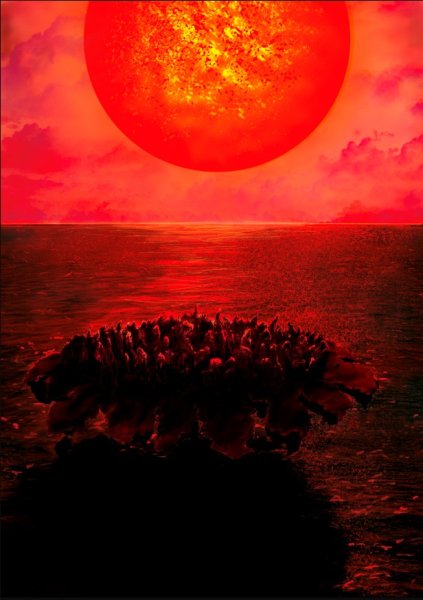 Красное солнце фото